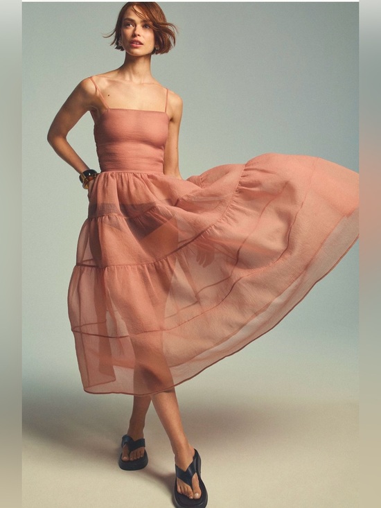 Anthropologie Dresses & Skirts - Anthropologie Dusty Rose Tiered Maxi Dress